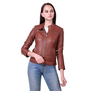 leather retail woman brown color faux leather jacket amazon in clothing accessories leather retail woman brown color faux leather jacket