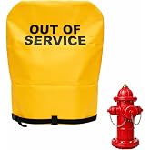 Fire Hydrant Out of Service Cover, Yellow Hydrant Cover with Strap, Outdoor Warning Sleeve for Hydrant Protection and Status Marking (1)