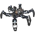 XiaoR Geek Hexapod Robot Kit for Raspberry Pi 4B, Walking Spider Programmable AI Robot Kit, Face,QR Code,Color Recognition, Ultrasonic Sensor, HD Camera, 18 DOF Metal Servo (Included Raspberry Pi)