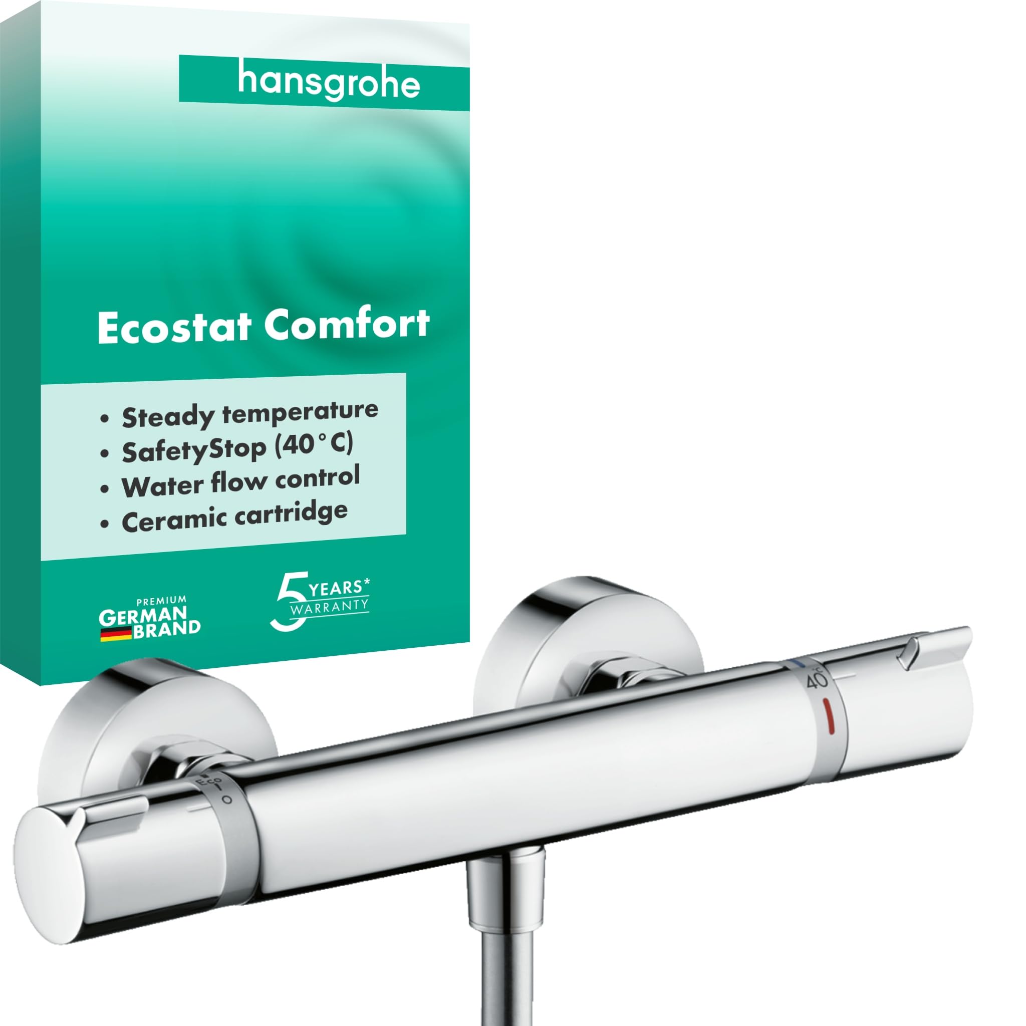 hansgrohe Ecostat Comfort thermostatic shower mixer, chrome