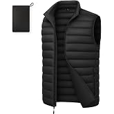 WHN Men's Puffer Vest Outerwear Lightweight Packable Sleeveless Jacket