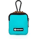 COOWONE Dog Treat Pouch Pocket Sized Pet Puppy Training Pouch for Dog Training Behavior Aids, Waterproof Nylon Fabric Dog Poop Bag Holder, Hands Free Dog Walking Bag with Metal Carabiner(Lake Green)