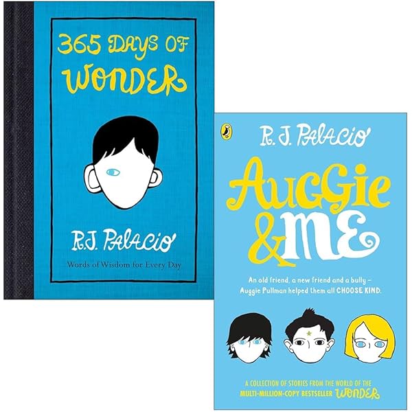 R J Palacio Collection 3 Books Set (Wonder, Auggie & Me, 365 Days