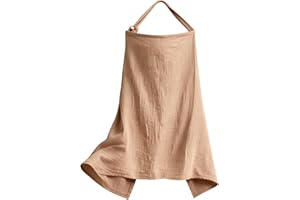 Nursing Cover for Breastfeeding 100% Cotton Muslin Breast Feeding Cover Up Soft Breathable Privacy Nursing Scarf with Arch Ad
