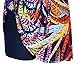 wantdo Women's High Waist Swimsuit Plus Size Swimdress Padded Beach Suit Feather 3XL US 12-14