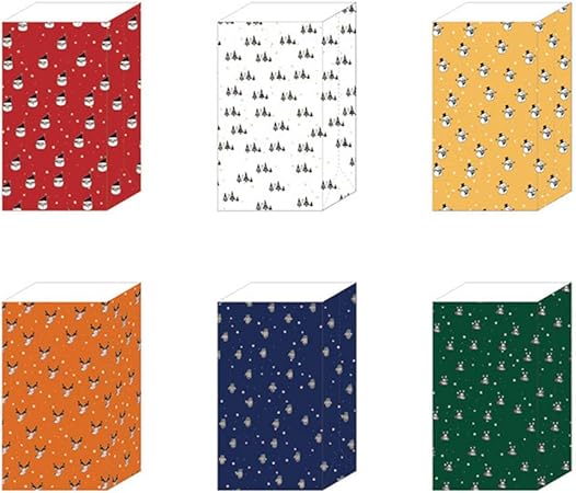 Amazon クリスマス ギフトバッグセット 紙袋 紙バッグ 角底袋 プレゼント お祝い キャンディ 6枚セットラッピング袋 文房具 オフィス用品 文房具 オフィス用品