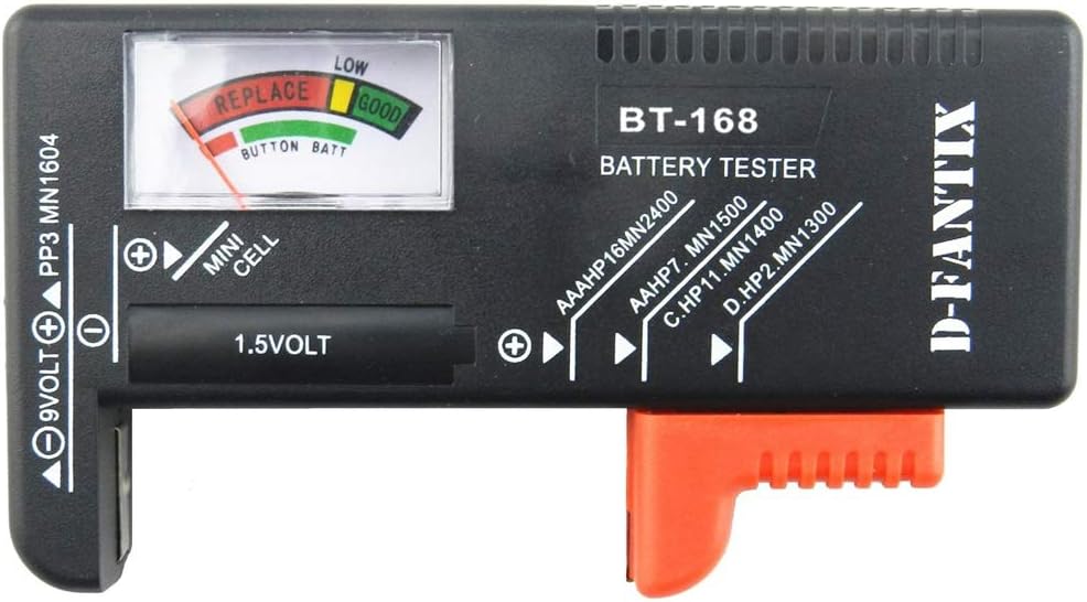 D-FantiX Analogue Battery Tester, Battery Checker for AA AAA C D 9V 1.5V Button Cell Batteries (Model: BT-168) - Image 4