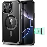 SUPCASE for iPhone 16 Pro Max Case with Camera Control Capture Button (Unicorn Beetle Mag), [Compatible with MagSafe] [Military-Grade Protection] Slim Clear Magnetic Phone Case (Black)