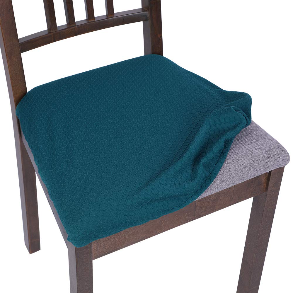 Azul,1 Pieza Fundas de Asiento Elásticas para Sillas Comedor,Tejido