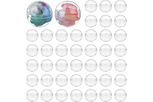 SEWACC 100pcs Capsules Gumball Vending Machine Round Empty Capsules Balls Clear Plastic Containers Easter Basket Stuffer Part