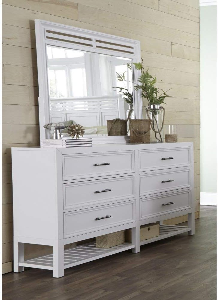 Progressive Furniture Serenade Drawer Dresser, Tuxedo White