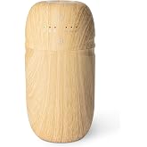 Waterless Essential Oil Diffuser, Rechargeable &amp; Wireless Aromatherapy Diffuser for Home, Office, Portable Air Diffuser with Time Setting, 3 Mist Mode, Wood Grain