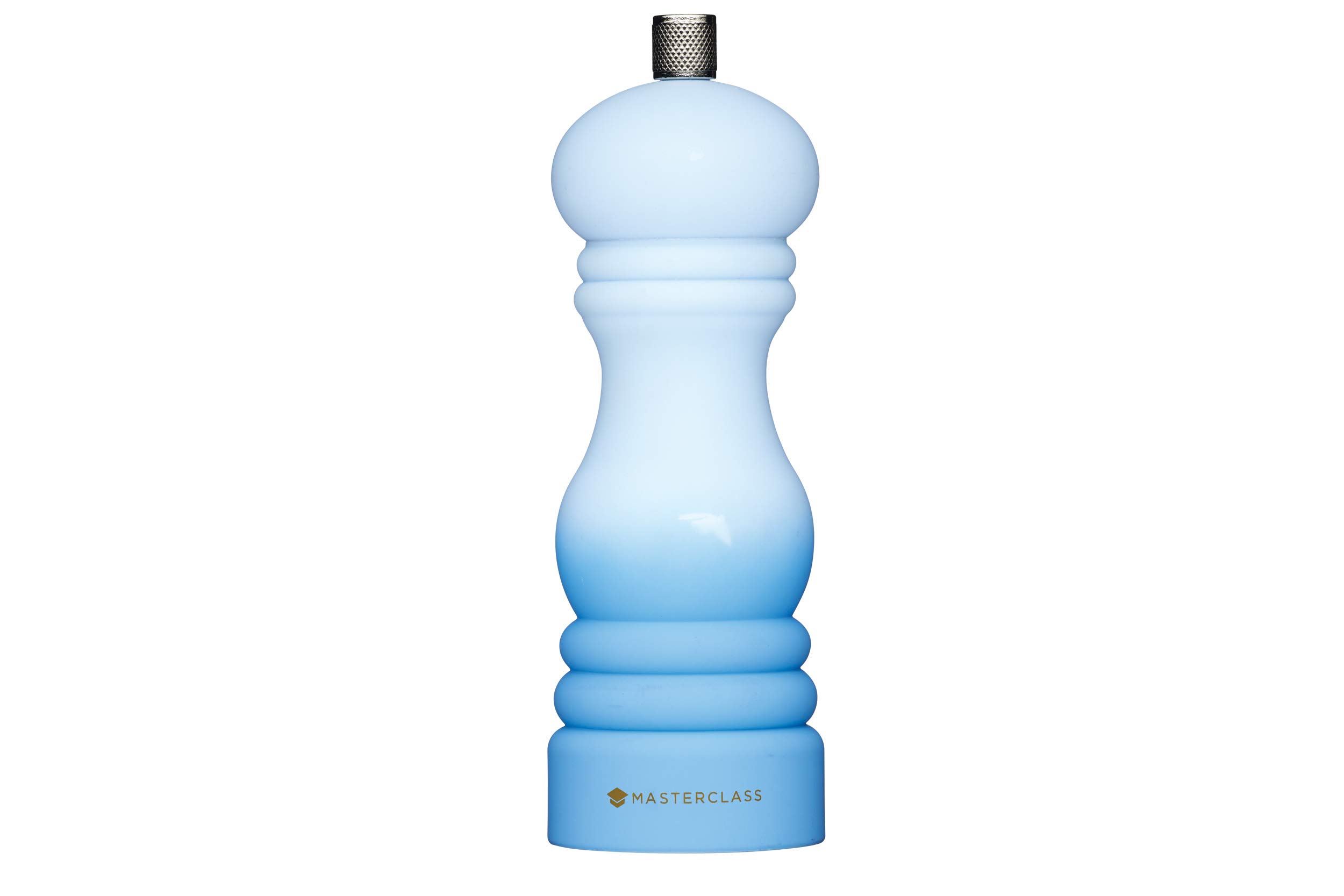 MasterClass Pepper Mill or Salt Grinder with Interchangeable Cap, Plastic, Blue Ombré, 17 cm