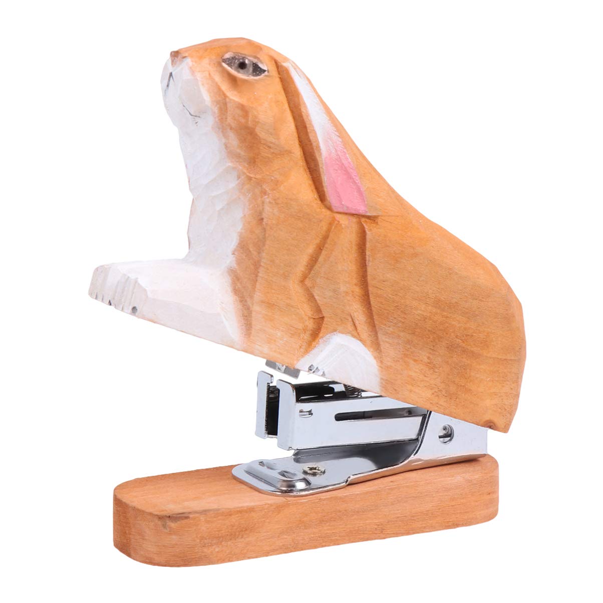 NUOBESTY Rabbit Gifts Wooden Stapler Stationery Creative Book Sewer Office Tool