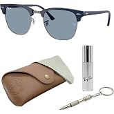 Ray-Ban RB3016 CLUBMASTER CLASSIC Sunglasses with Official Eyewear Kit