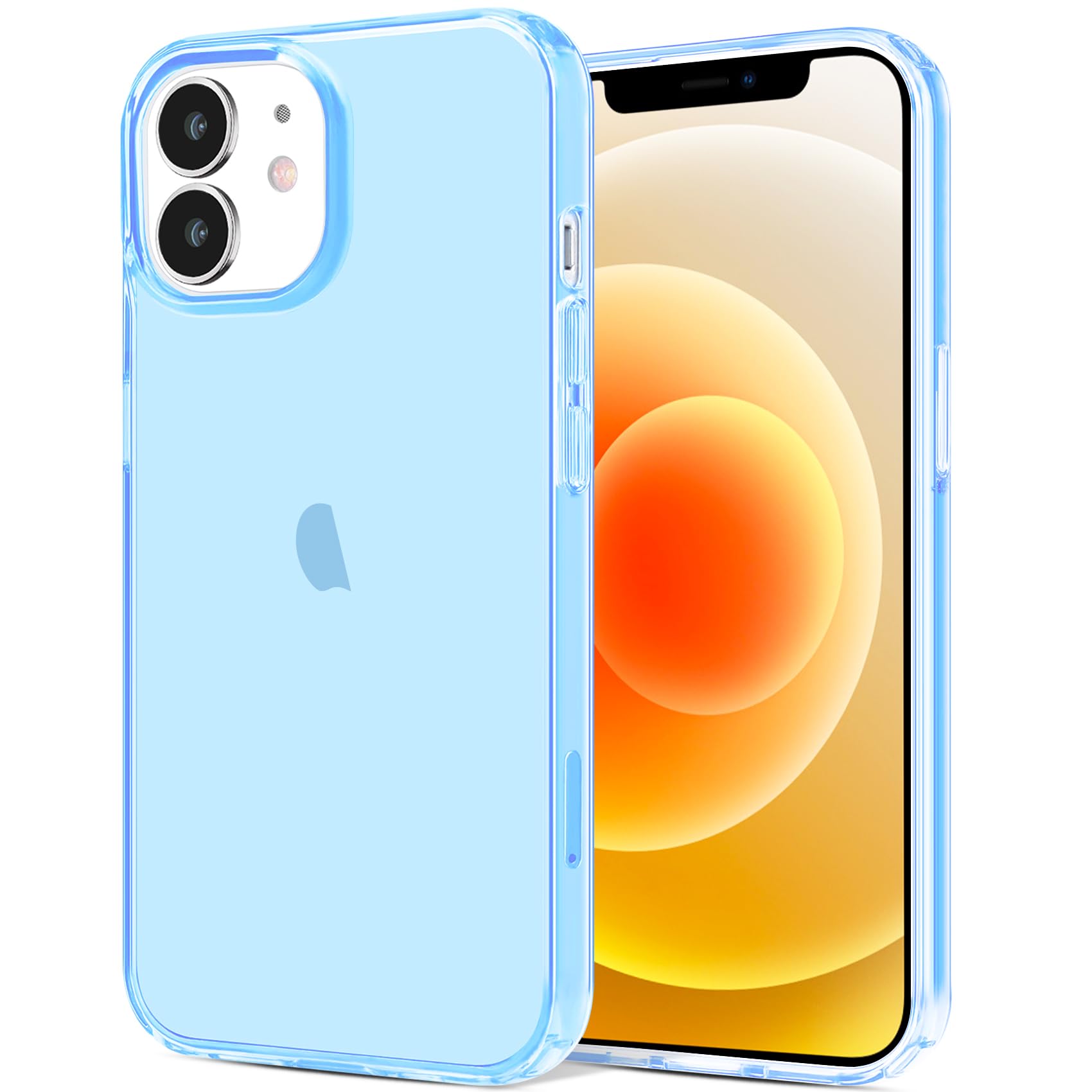 JJGoo Compatible with iPhone 12 Case & 12 Pro Case Clear Soft Transparent Shockproof Protective Slim Thin Bumper Phone Cover for 12 and 12 Pro - 6.1 inch, Clear Blue
