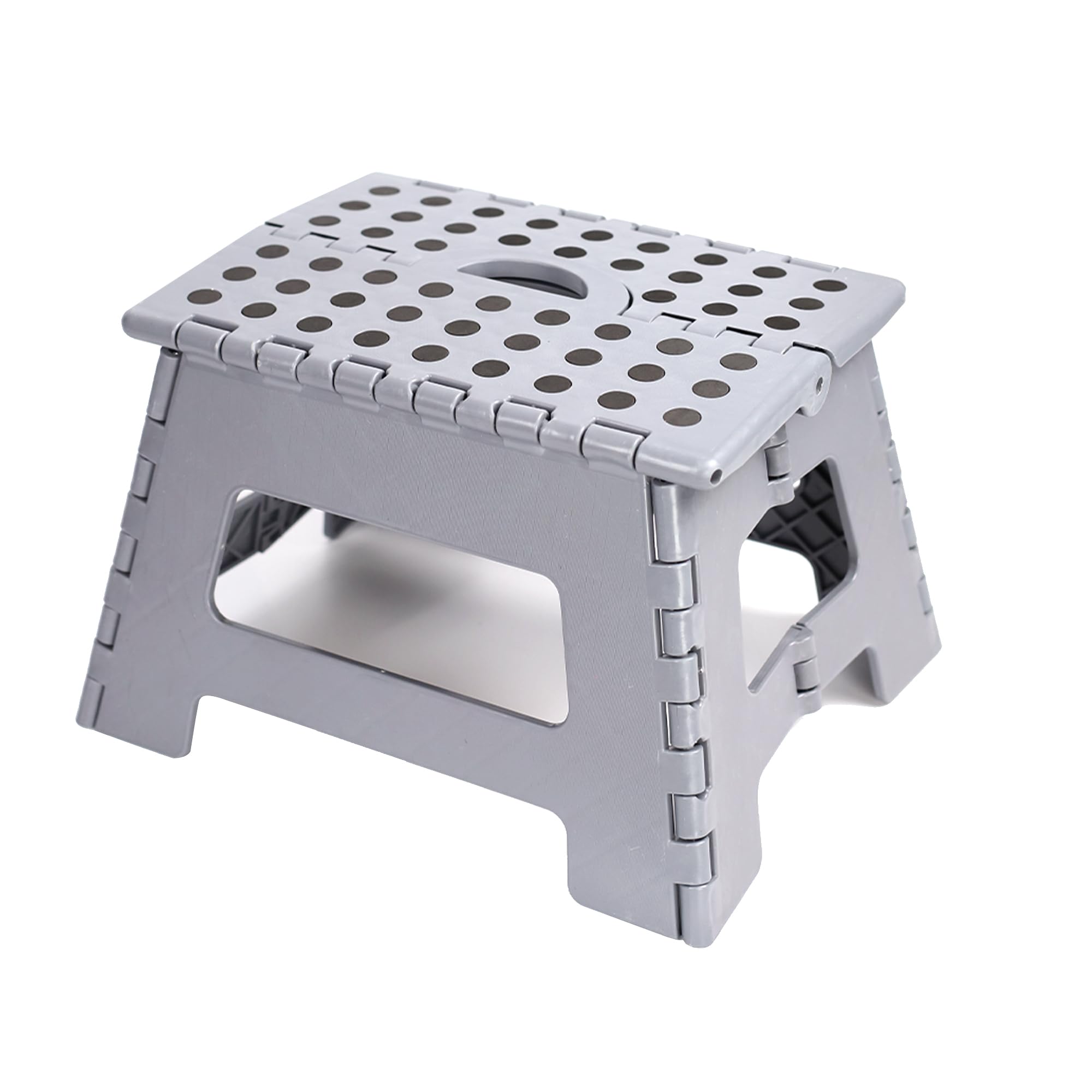 Dekton Folding Step Stool Grey-Space Saving Foldable| Non-slip Surface And Feet| 150kg Max Load Capacity| Stylish Grey Colour| Durable & Sturdy Plastic Construction| Ideal For Home,Office and Kids