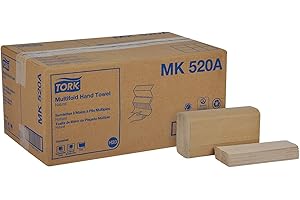 Universal MK520A Multifold Paper Hand Towel, 1-Ply, 9.125" Width x 9.5" Length, Natural, Green Seal Certified (Case of 16 Pac