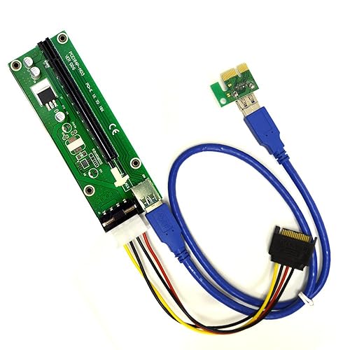 PCIe 4-Pin MOLEX PCI-E 16x to 1x Powered Riser Adapter Card w