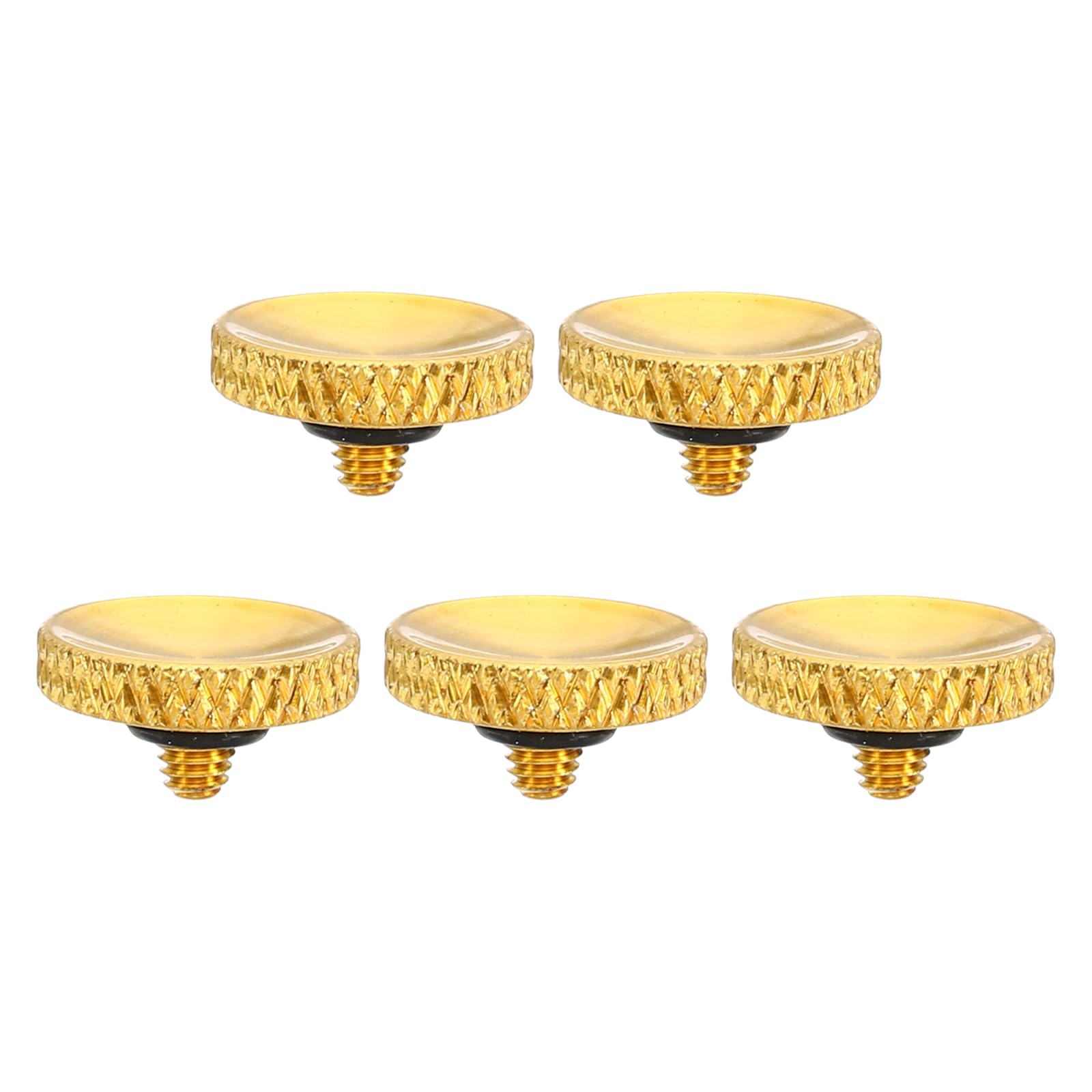 PATIKIL Camera Shutter Button, 5 Pack Soft Shutter Release Button Pure Copper Camera Button Knurled Suitable for Nikon for Fujifilm for Leica DSLR/SLR Camera, Golden