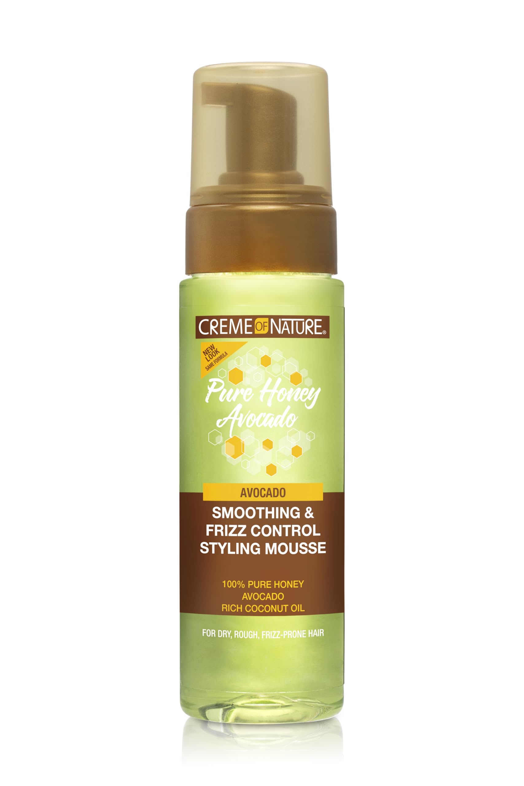 Smoothing & Frizz Control Styling Mousse (Honey + Avocado)