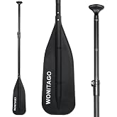 WONITAGO Adjustable Canoe Paddle, Collapsible Boat Paddle, 4-5 FT | Aluminum Shaft and Enhanced PP Blade, Portable and Durable, Suitable for Canoe, Boat, Raft, 3-Piece