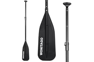 WONITAGO Canoe Paddle Aluminum Shaft with PP Blade, Floating Adjustable Paddle for Canoeing, Boating and Rafting, 122-152 cm/4-5 Ft