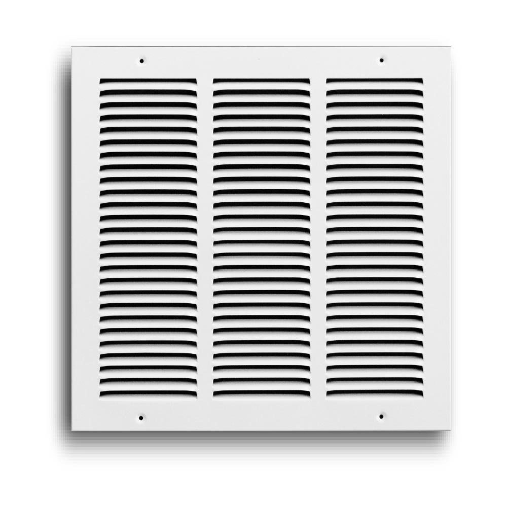 Rocky Mountain Goods Air Return Grille - Heavy duty steel with premium finish - Includes full installation kit - Louvered design - Paintable vent cover - Matte white - Consistent air flow (12" x 12")