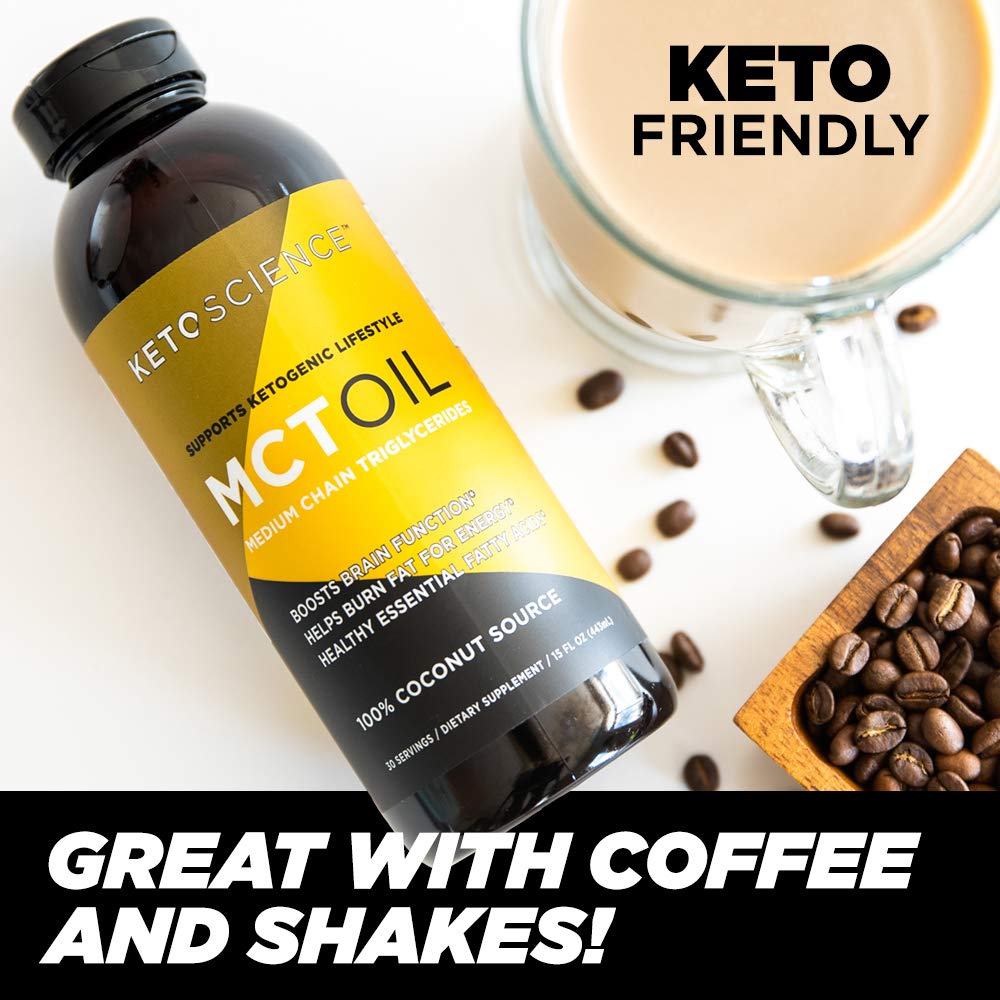 Keto Science Ketogenic MCT Oil Dietary Supplement, Made from 100