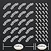 eBoot 100 Pieces Mounting Bracket Clips LED Strip Fixing Clips for 12 mm Max Width Ip68 Led Strip with 200 Pieces Screws