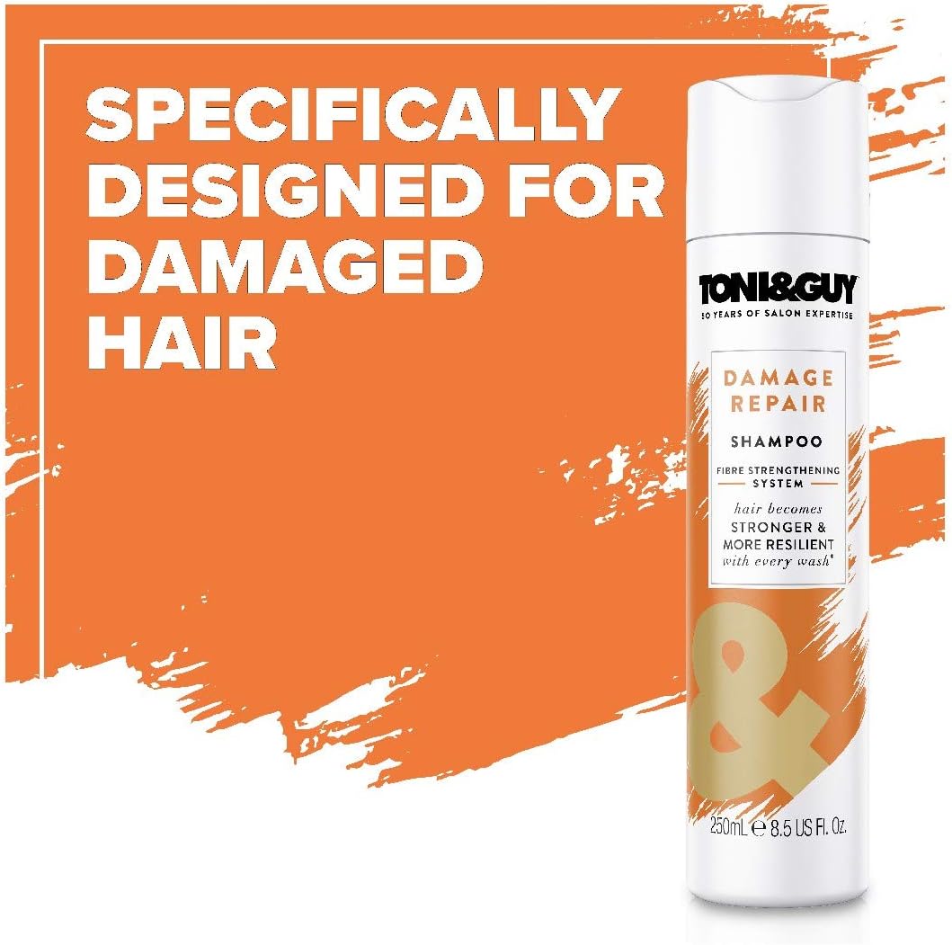 Toni & Guy Professional Damage Repair Shampoo With Keratin Active Technology Patented Fibre Strengthening System Designed To Strengthen And Nourish Dry - Image 4