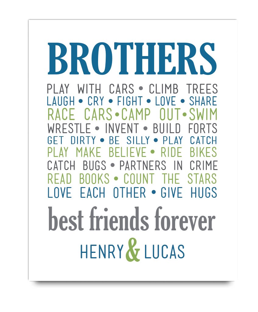 Amazon Brother Rules Paper Art Print Brother Wall Art Brother