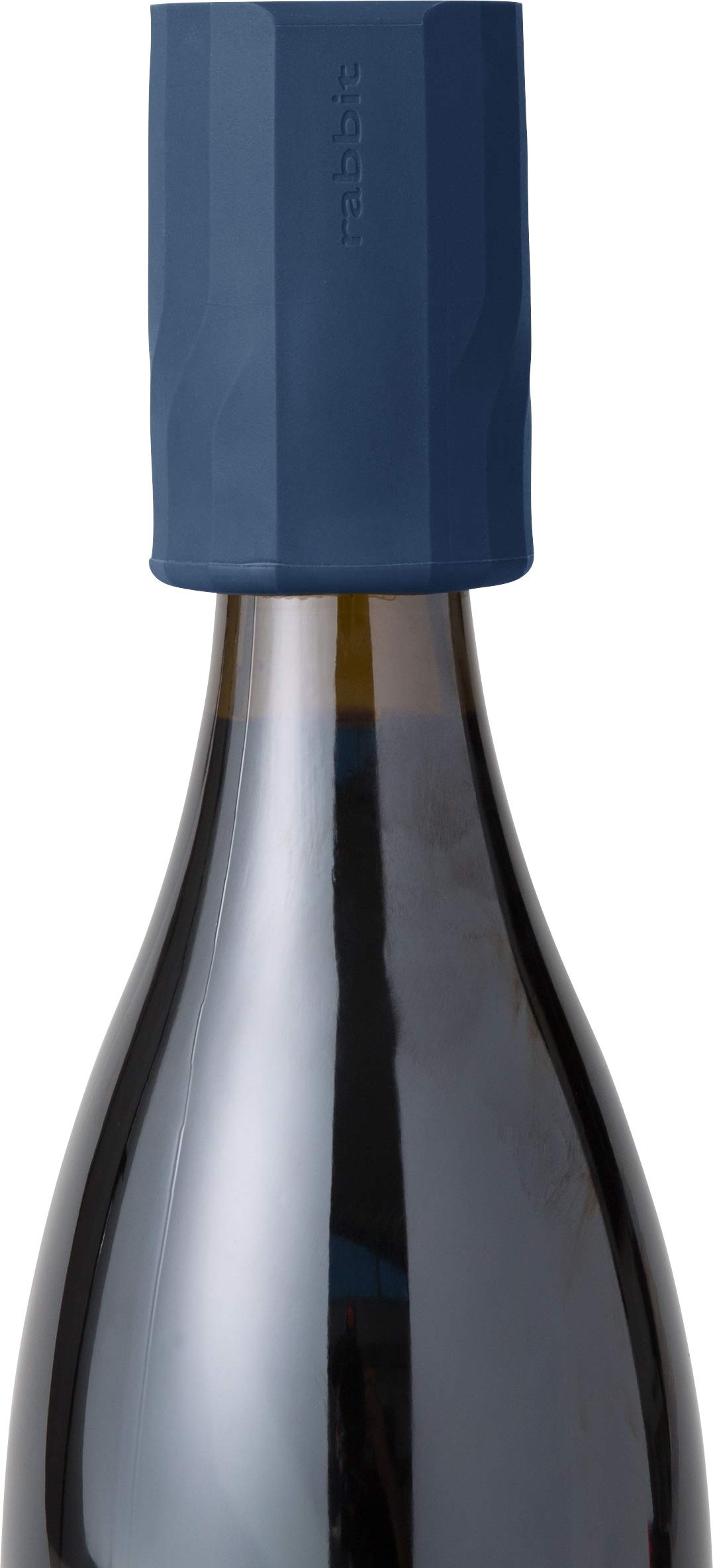 Rabbit Pinch Wine Bottle Stopper and Foil Cutter, Navy