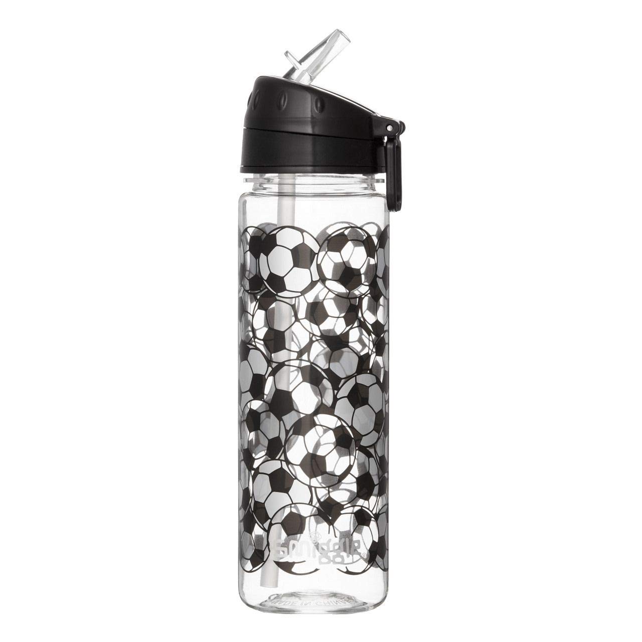 Smiggle Goal Kids Water Drink Bottle for Boys & Girls with Flip Top Spout & 650ml Capacity | Football Print