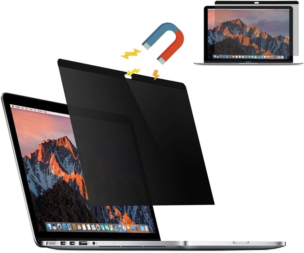 YAKAI 13 inch [Magnetic] Privacy Filter Screen Protector, Anti-spy&Anti-glare Film Compatible MacBook Pro 13.3'' (2016-Current Version: A1706/A1708/A1989 Models)
