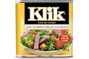 Klik Luncheon Meat 25% Low Fat, 340 Gram - 24 per case