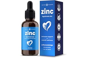 Liquid Zinc for Kids & Adults | Organic Ionic Zinc Drops Enhanced with Vitamin C | Elemental Zincs Supplements | Immune, Hear