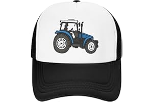 Yipaidel Boys' Trucker Mesh Hat, Blue Tractor Baseball Cap for Boys Girls Ages 3-13