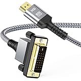 HDMI to DVI,Snowkids DVI to HDMI Cable1.8M Bi Directional Nylon Braided DVI-D 24+1 Male to HDMI Male Support 1080P Full HD Compatible for Roku, Xbox One, Laptop etc