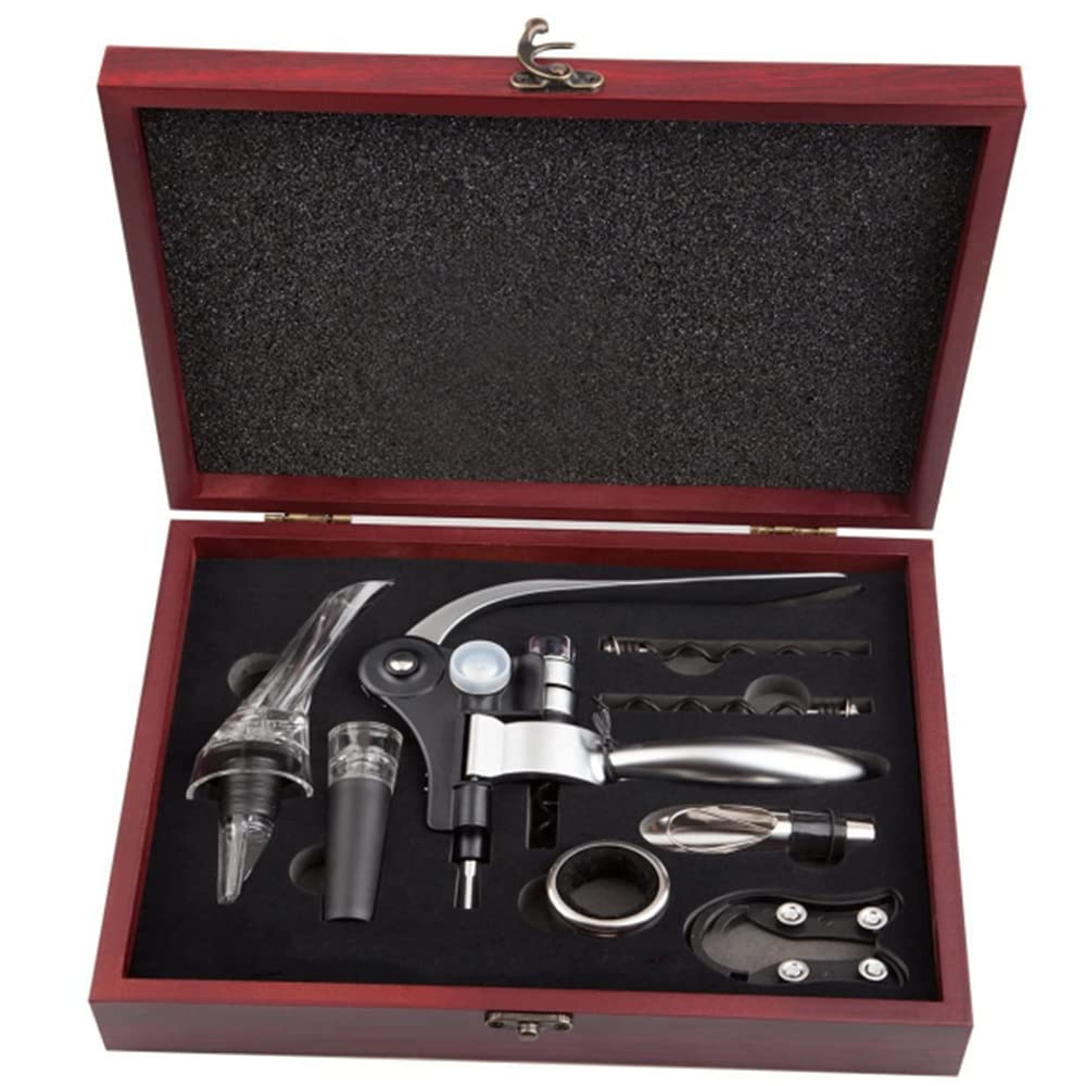 WBSEos Wine Open Set - Corkscrew Wine Accessories Wine Opener kit Set with Gift Wood case.