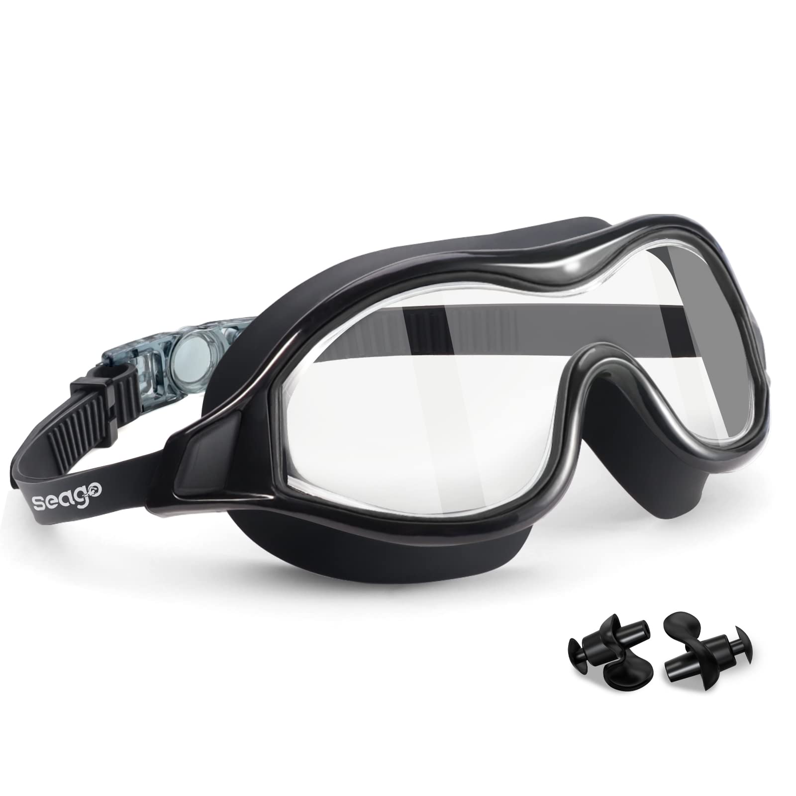 Photo 1 of Seago Swim Goggles No Leaking Anti-Fog Swimming Goggles for Adult Men Women Youth Junior with Soft Silicone Gasket, UV Protection Waterproof 180° Clear Vision, Triathlon Pool Goggles Swim Glasses