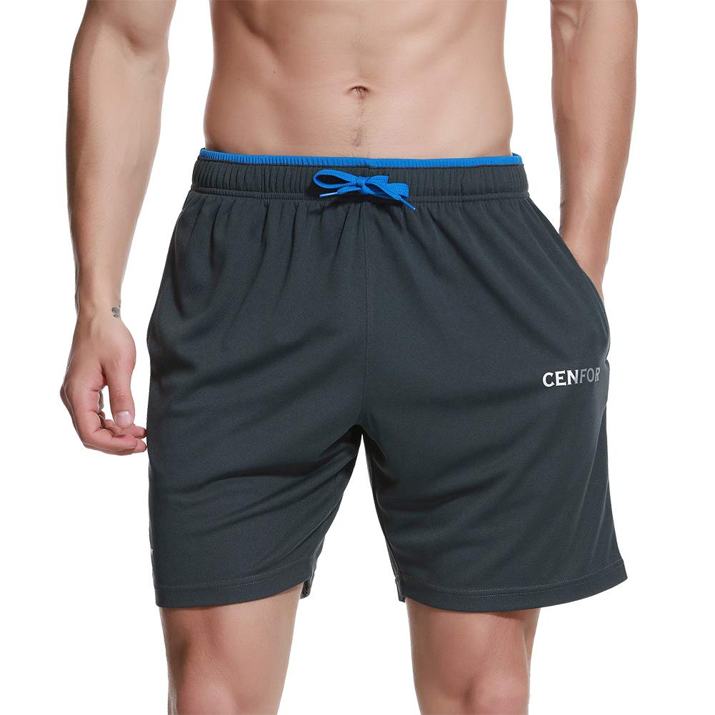 CENFORMen's 7" Athletic Workout Shorts with Pockets Drawstring Quick Dry Breathable Active Training Shorts