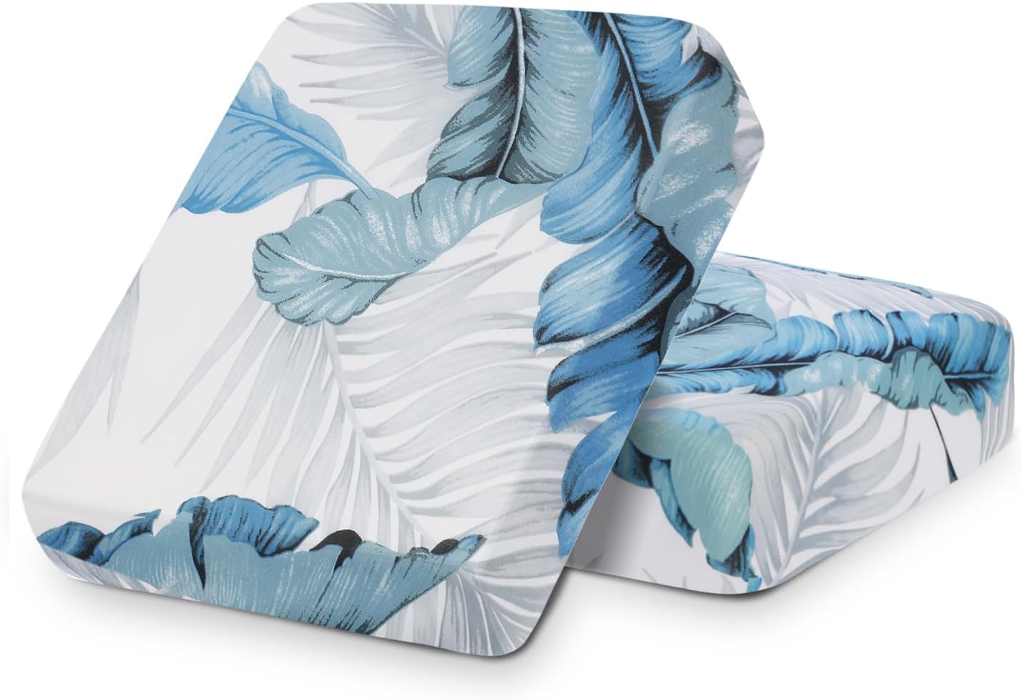 Slipcovers - SearchI 2PC Printed Sofa Couch Cushion Covers Replacement Chair Cushion Slipcovers Stretch Sofa Seat Cover Furniture Protector Sofa Slipcover Soft with Elastic Bottom(2PC, Leaf Pattern)