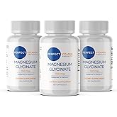 Perfect Vitamin Products Magnesium Glycinate 150mg – Vegan Capsules for Sleep, Stress & Muscle Support – Non-GMO, High Absorption, Gentle on Stomach – 60 Vegan Capsules (3-Pack)