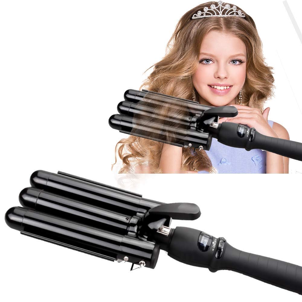 Automatic Curling Iron, Curling Iron, Electric Ceramic, 3 TubeWave PatternLiquid