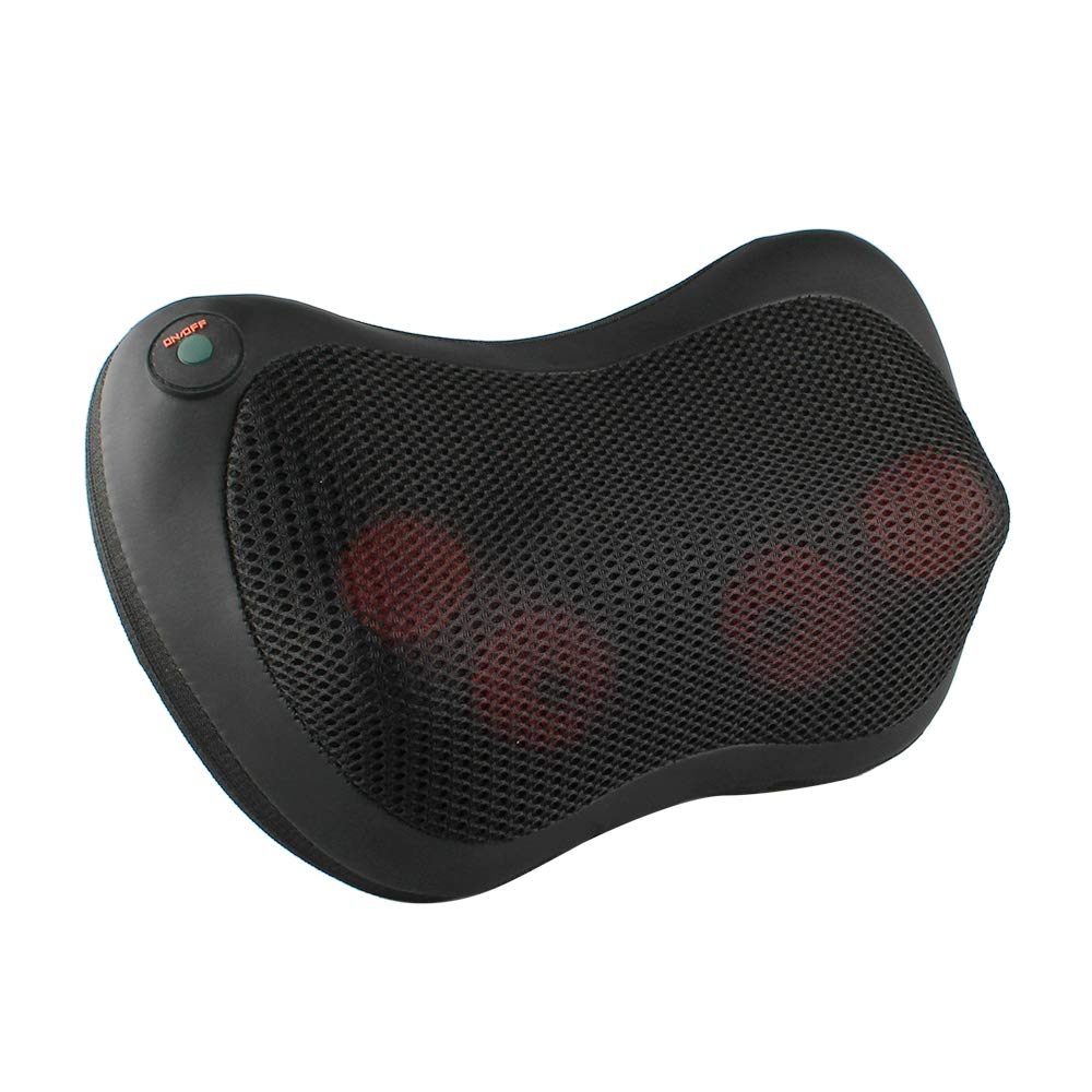 Betorcy Shiatsu Massage Pillow Neck Back Massager with Heat Deep Kneading for Neck Head Shoulder Leg Foot and Full Body Pain Relief, Relax at Home Office and Car - Black