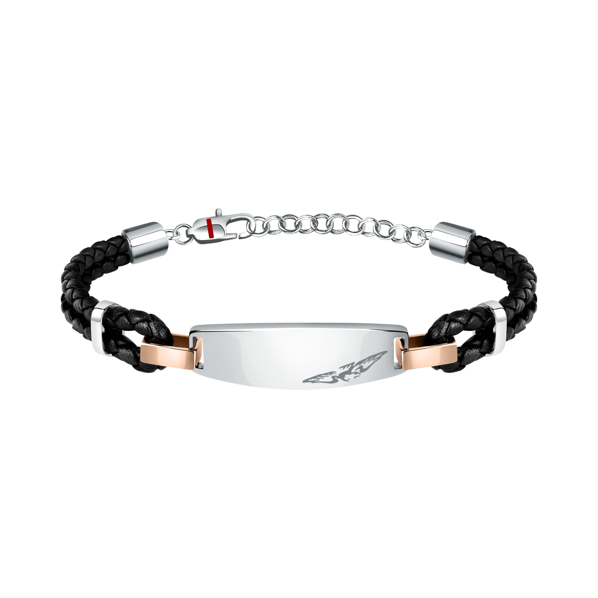 Sector Bracelet Puls, Bandy, Veneer AÇO PRAT, Pele PRT+OROSA, 22CM SZV75 Brand, one Size, Non-Precious Metal, Not a Gemstone
