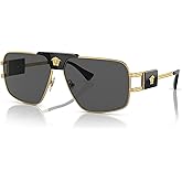 Versace Man Sunglasses Gunmetal Frame, Green Lenses, 63MM