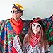 Unomor Cinco De Mayo Sombrero Headband, Fiesta Sombrero Party Hats Costume with Ball Fringe Party Supplies Decoration