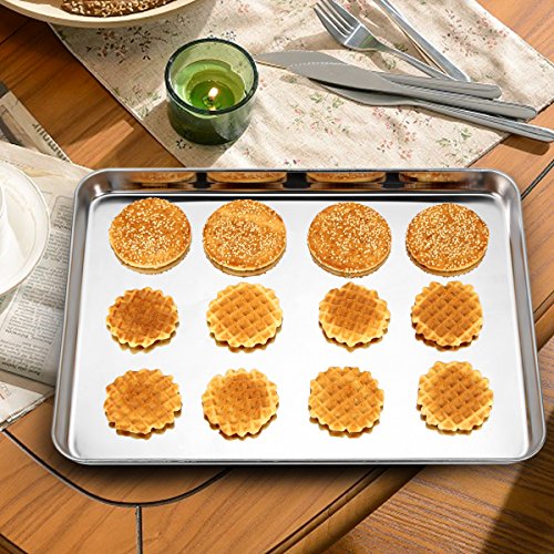 Baking Sheet Pan for Toaster Oven, Stainless Steel Baking Pans Small
